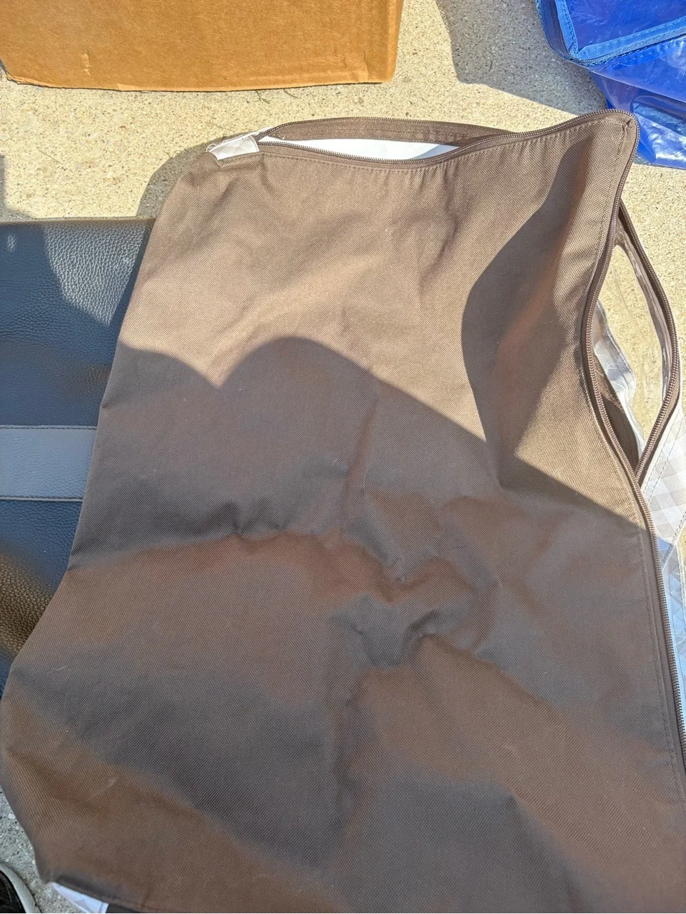 Thirty-one Brown and White Gingham under bed storage bag.